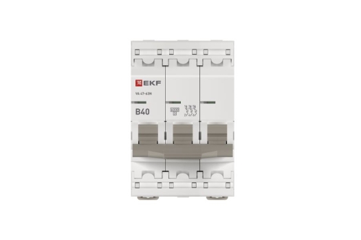 Автоматический выключатель 3P 40А (B) 6кА ВА 47-63N EKF PROxima