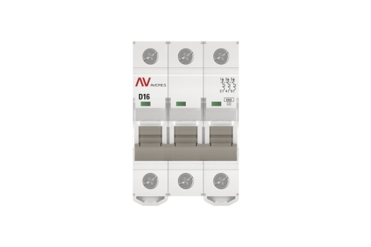 Выключатель автоматический AV-6 3P 16A (D) 6kA EKF AVERES