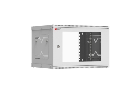 Шкаф телекоммуникационный настенный разборный 6U (600х350) дверь стекло, Astra серия EKF PROxima