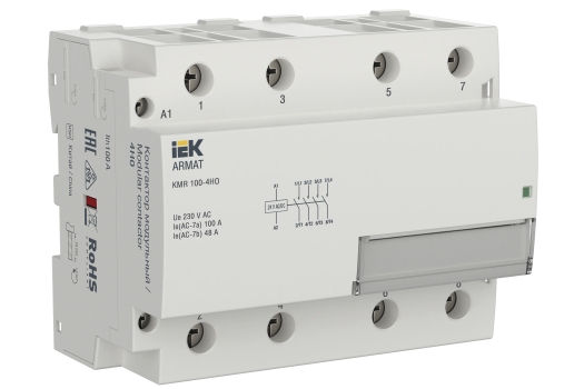 ARMAT Контактор модульный KMR 100А 24В AC/DC 4НО IEK