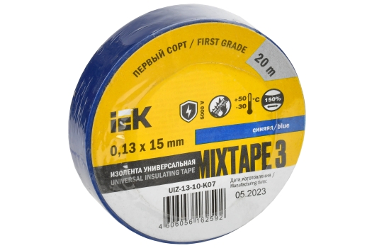 MIXTAPE 3 Изолента 0,13х15мм синяя 20м IEK