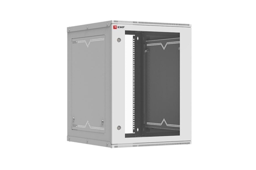 Шкаф телекоммуникационный настенный разборный 15U (600х650) дверь стекло, Astra серия EKF PROxima