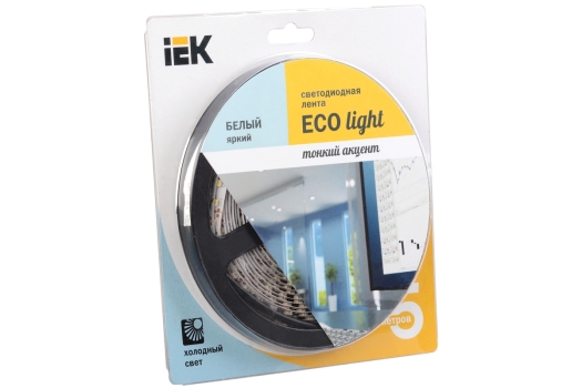 Лента светодиодная 5м блистер LSR-3528W120-9.6-IP20-12V IEK-eco