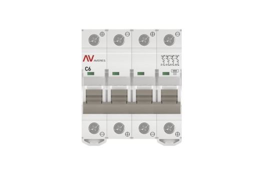Выключатель автоматический AV-6 DC 4P 6A (C) 6kA EKF AVERES